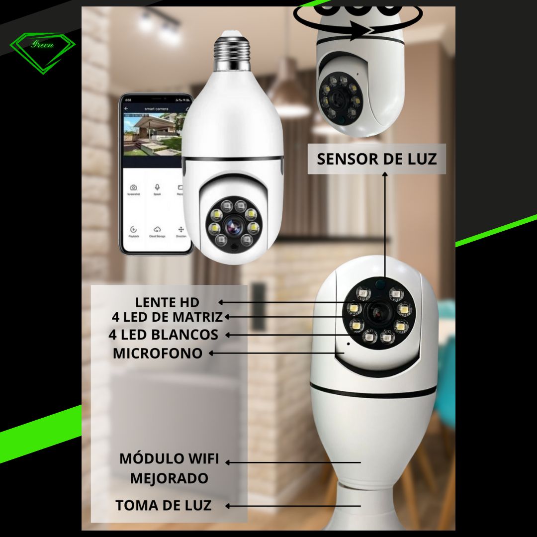 CAMARA BOMBILLO 360 GRADOS